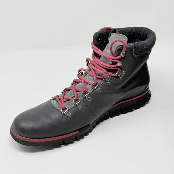 Cole Haan ZeroGrand Water Resistant Hiking Boots Mens 12 M Gray Magnet Leather main image 8